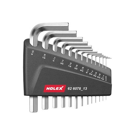 Holex L-wrench Set, 13 Pc, 1/20 to 3/8 inch 626078 13